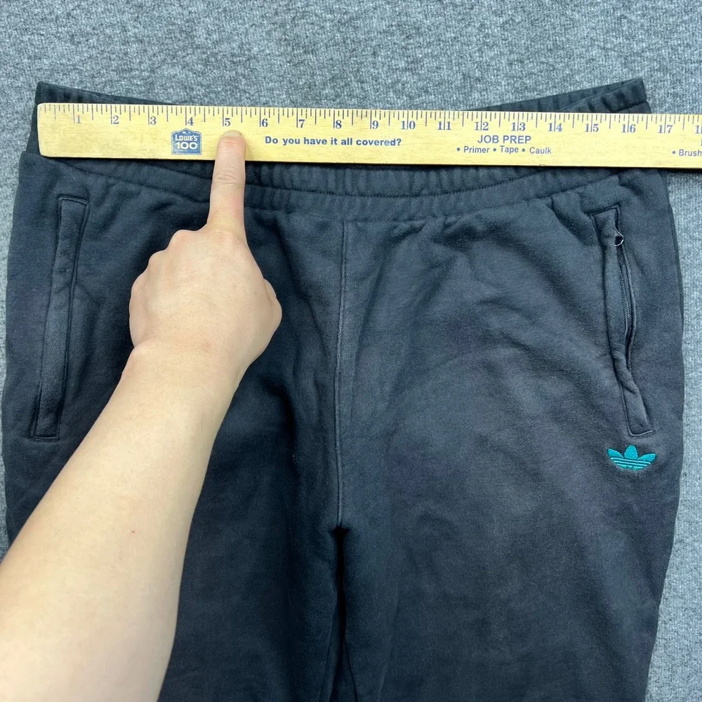 Adidas Originals Sweatpants Mens Large Black Trefoil Split Logo Joggers L - Picture 3 of 14